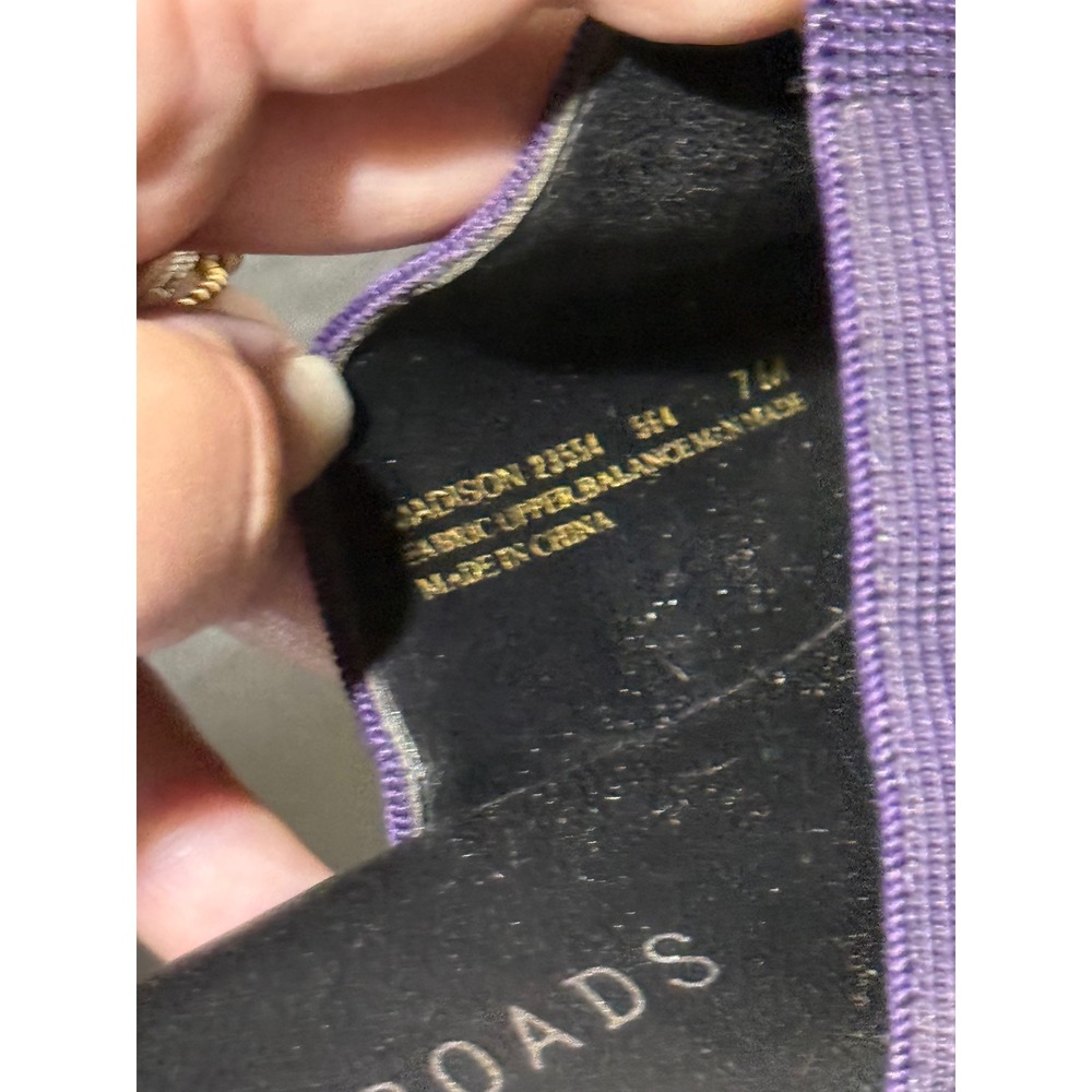 Crossroads Madison Purple Fabric Platform Wedge Sandals Square Toe Women 7M Y2K - Picture 7 of 7